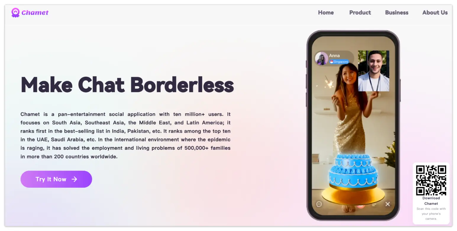 Chamet App: Random Video Calls with Girls | Alternative