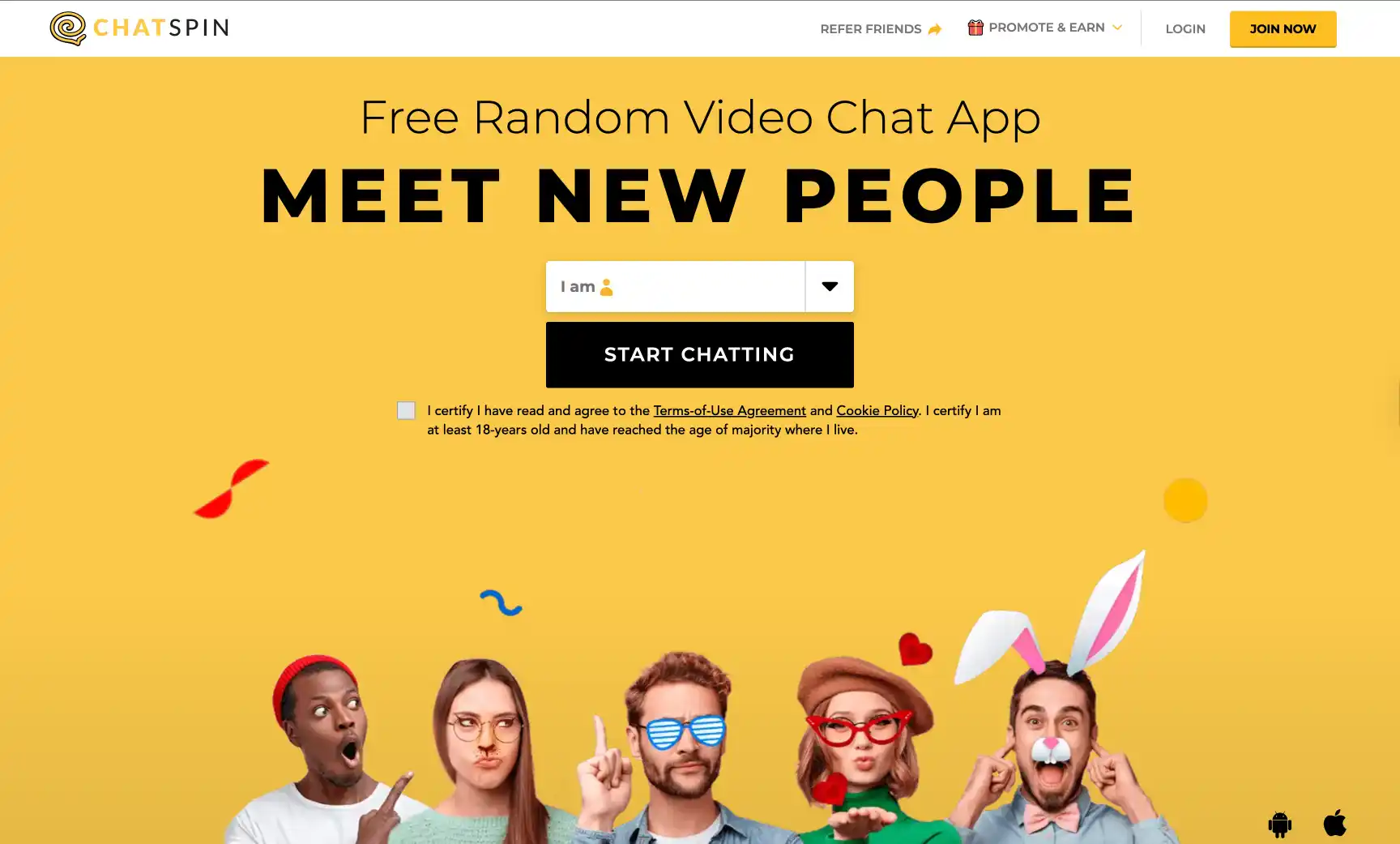 ChatSpin: Free Random Video Calls with Strangers | Alternative