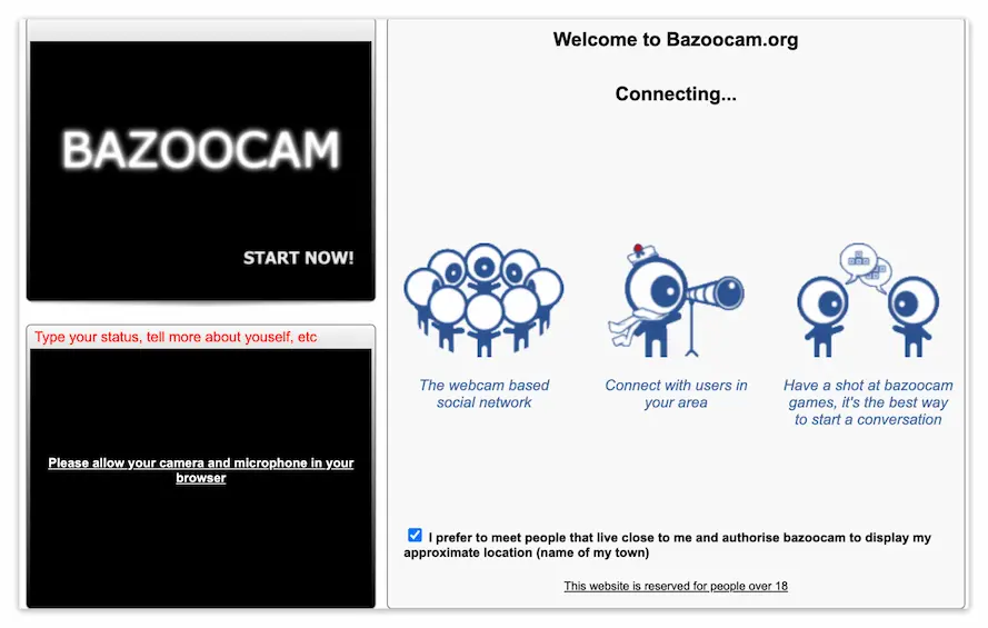 Bazoocam: international video chat