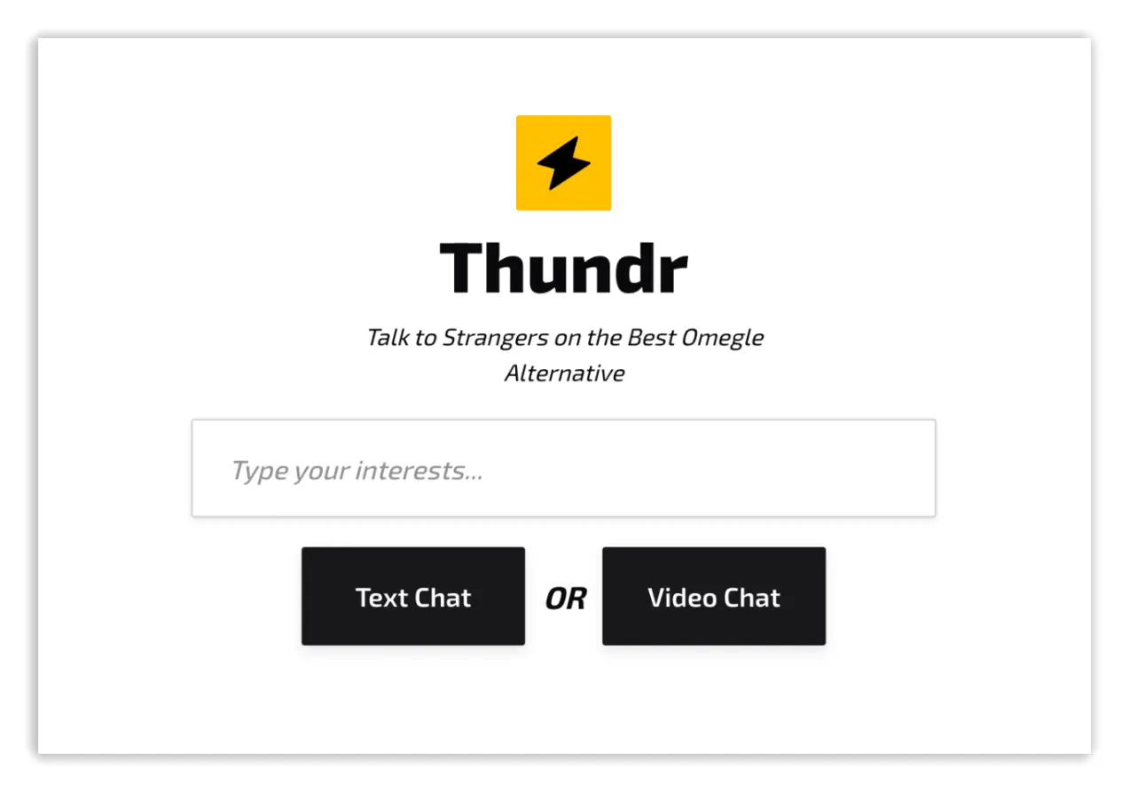 Thunder Video Chat with Strangers | Alternative
